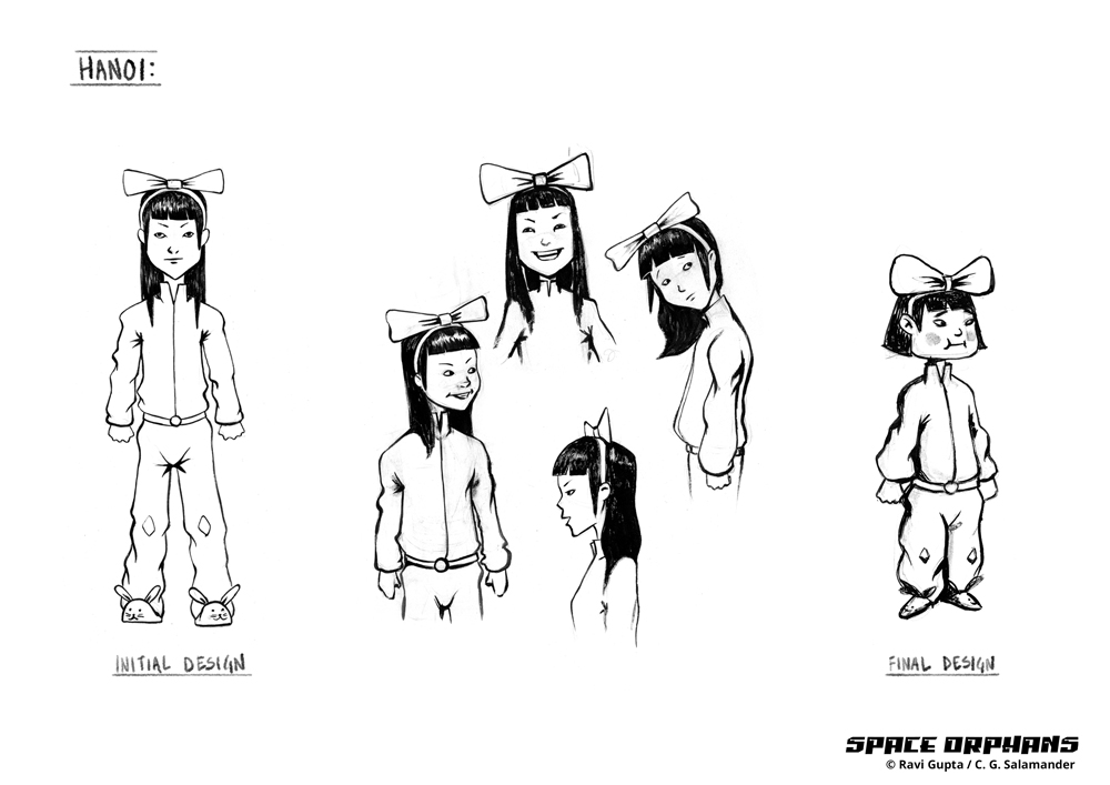 Hanoi character design, Space Orphans.